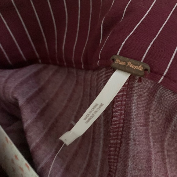 Free people nwt flare striped pants Burgundy Pants - Picture 6 of 6